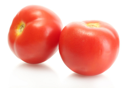 孤立在白色的成熟红西红柿