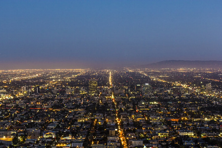 查看到市中心洛杉矶之夜