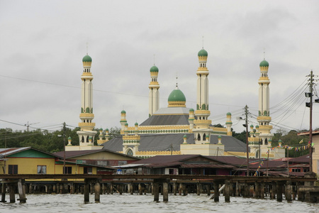 文莱斯里巴加湾，东南亚 kampong ayer