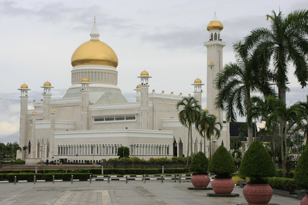苏尔坦  奥马尔  阿里 saifudding 清真寺，文莱斯里巴加湾港，东南亚