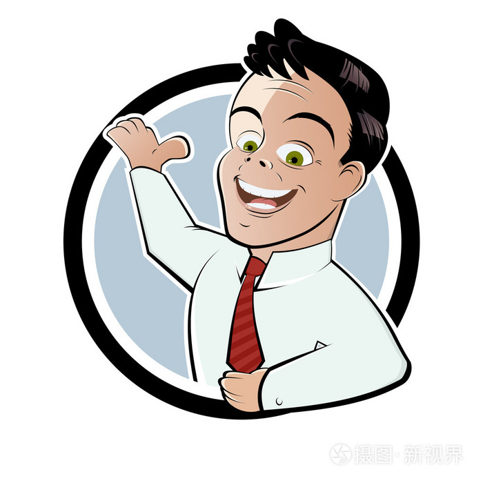 拇指卡通穿着西装的男人可爱的卡通业务人微笑管理器可爱的卡通经理可