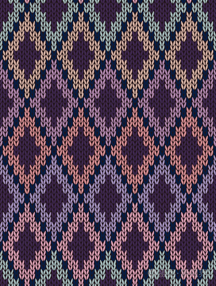 针织羊毛无缝提花装饰纹理织物颜色tra