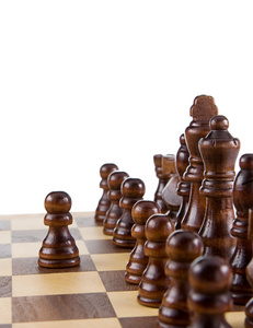 国际象棋棋子上白色隔离