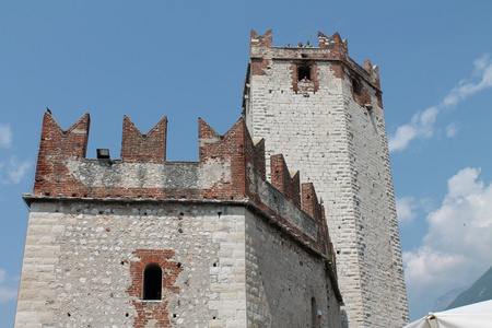 在意大利的 scaligero 城堡