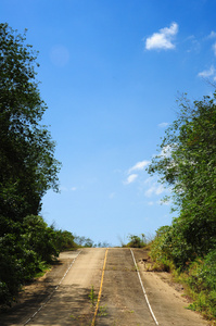 农村公路和蓝蓝的天空