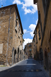 小巷。奥维多。翁布里亚。意大利