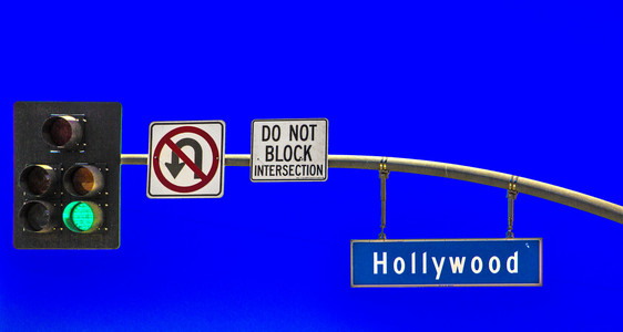 在好莱坞街头标志好莱坞大道