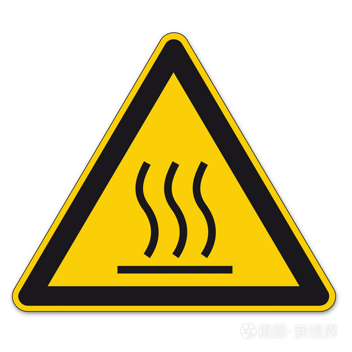 安全标志警告三角标志矢量象形图 bgv a8 图标蒸热表面