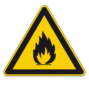 三角火警告 bgv a8 的三角形标志的安全标志矢量象形图图标火焰火易燃