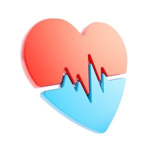 心脏问题和孤立的卫生保健标志图标