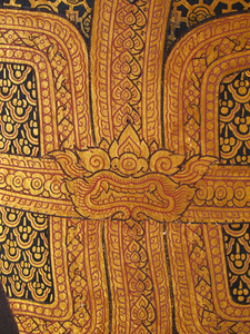 墙体艺术绘画中庙泰国。关于罗摩衍那 ep 绘画