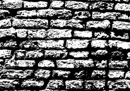 grunge 白色和黑色砖墙背景