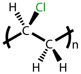硬聚氯乙烯聚氯乙烯 (pvc) 结构式照片