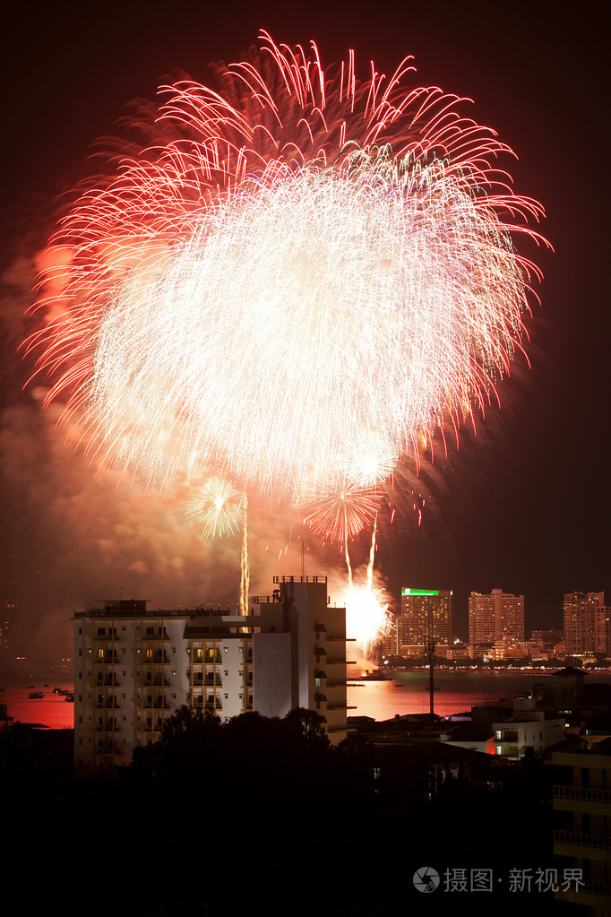 烟花爆炸瞬间图片