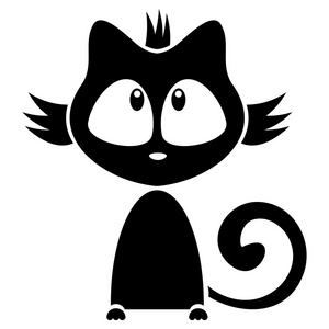 可爱的黑色小猫图