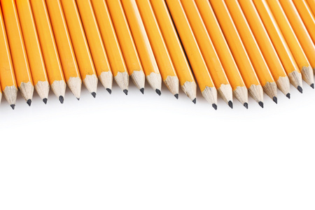 铅笔在白色隔离