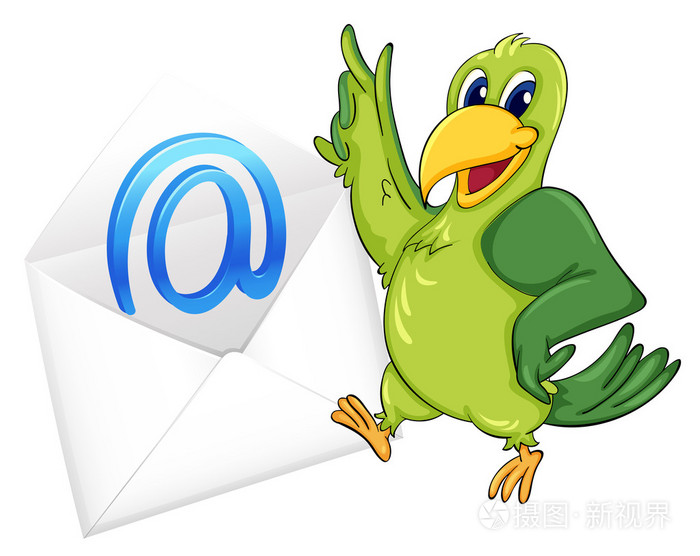 鸟与邮件信封