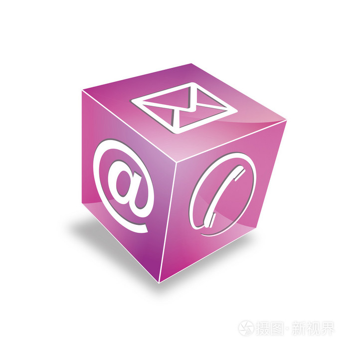 在电子邮件的电子邮件热线 kontaktfomular 呼叫中心系统调用象形标志符号多维数据集的 3d 接触多维数据集电话