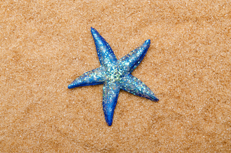 海星星在沙滩上