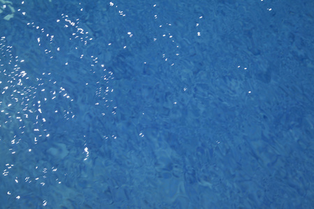 蓝色的泳池清洁用水的波纹图案背景