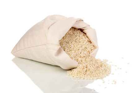 水稻被隔绝在白色的布包