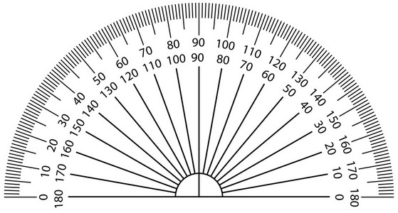 度量角器矢量插画的量角器照片