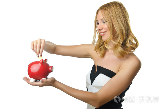 皮球在白色的女人