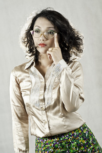 Woman with Old glasses 5.