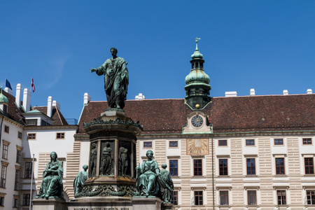 霍夫堡宫和纪念碑。vienna.austria