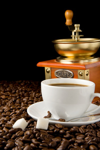 喝杯咖啡 咖啡豆 磨机