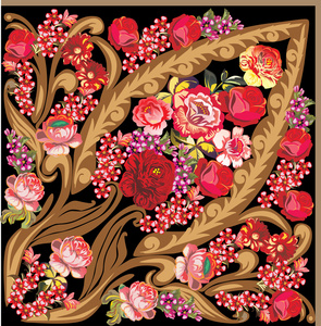 棕色框架中的红玫瑰装饰