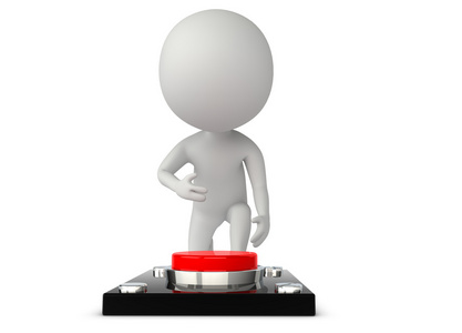 3d 人形字符按下一个按钮照片