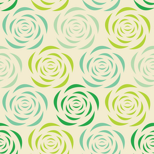 抽象优雅无缝模式与鲜花玫瑰