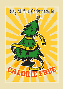 卡路里免费圣诞树卷尺图片