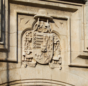 盾的卡斯蒂利亚 y 乐 n 在布尔戈斯大教堂。西班牙