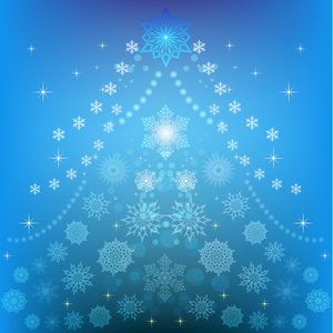 抽象的圣诞树冬季矢量供应链背景