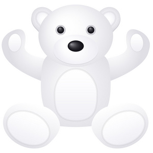 白色泰迪熊玩具