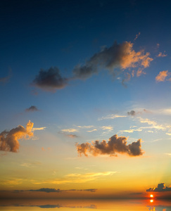 海上日落景观图像