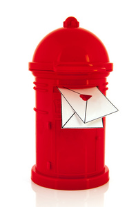 红色邮政信箱