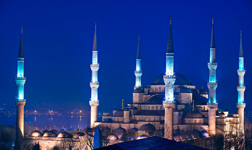 蓝色清真寺，伊斯坦布尔，土耳其