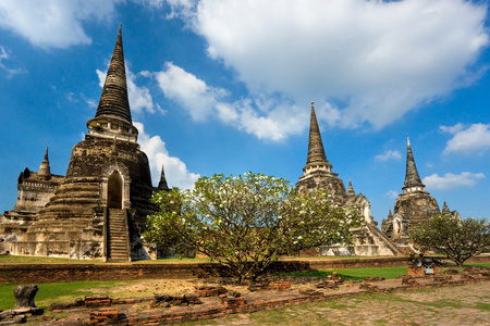 扫管笏 phra si 驱车，大城，泰国