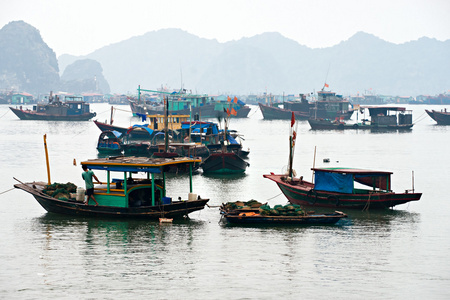 越南的下龙湾。教科文组织世界遗产站点