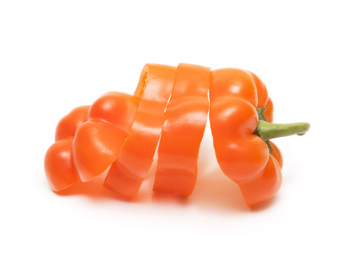 橙色辣椒切由圆环