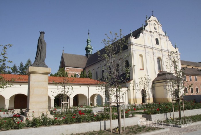 老 cistersian 修道院在克拉科夫附近 mogila