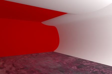抽象的红色曲线墙