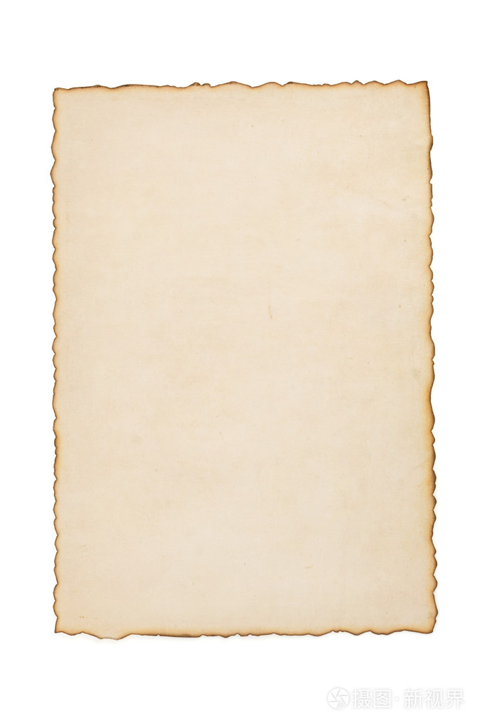 纸复古羊皮纸上白色隔离