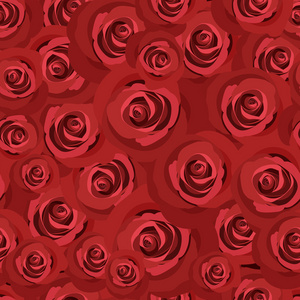 无缝模式与红玫瑰。矢量 eps 8