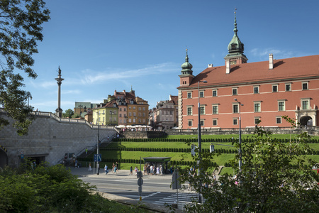 在华沙，波兰的皇家城堡