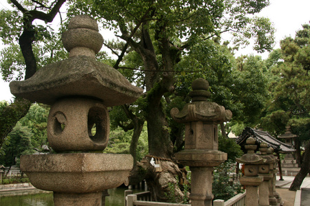 雕像住吉大社祠 大阪日本