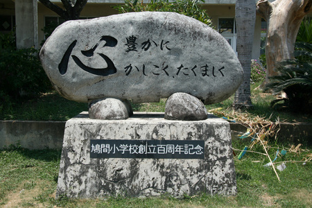 岩石标志西表岛岛 冲绳岛 日本